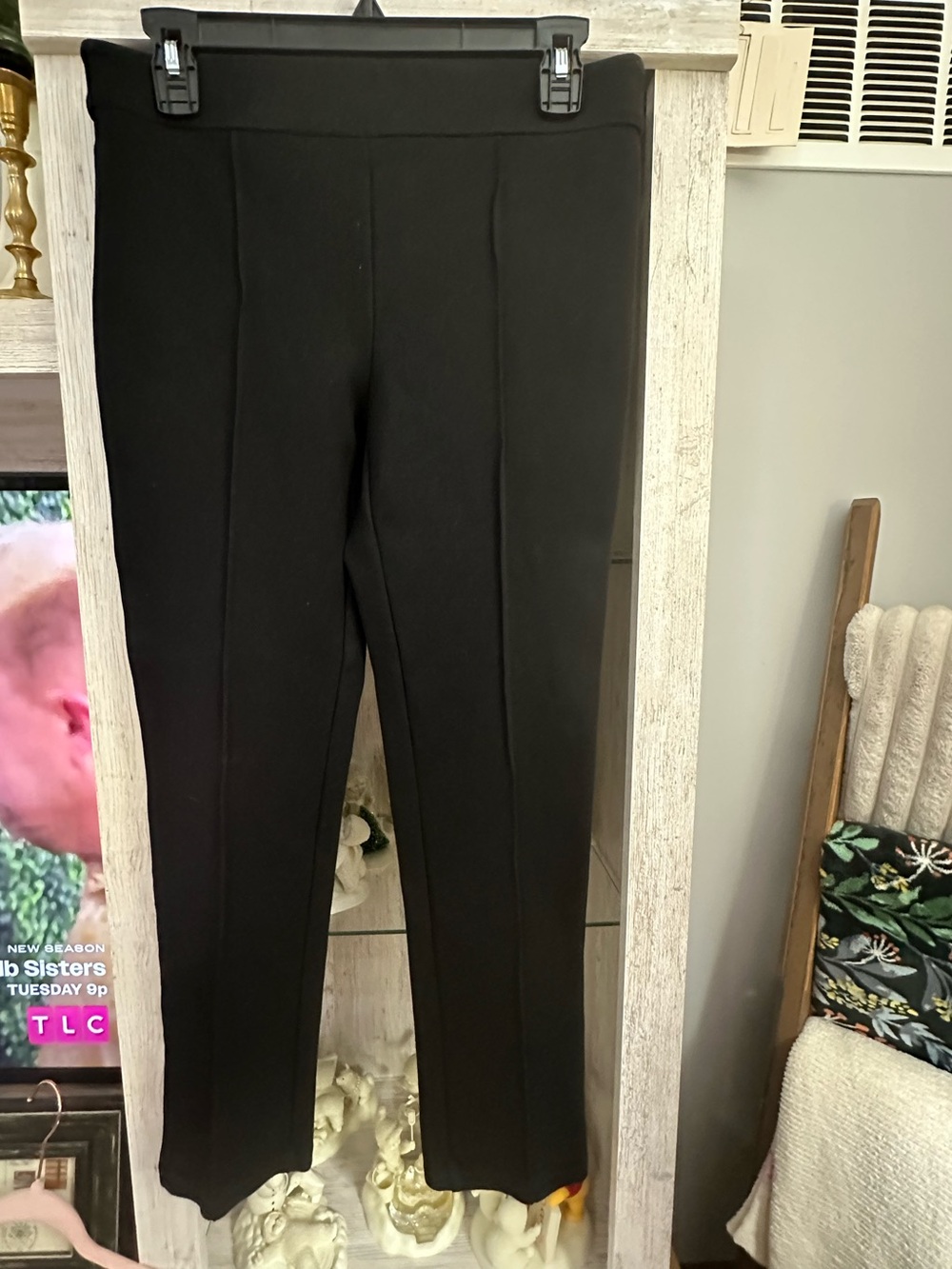Classic Black Straight-Leg Ponte Pants